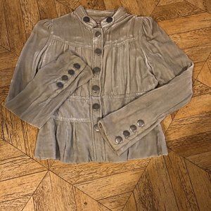 Elevenses x Anthropology crushed velvet jacket